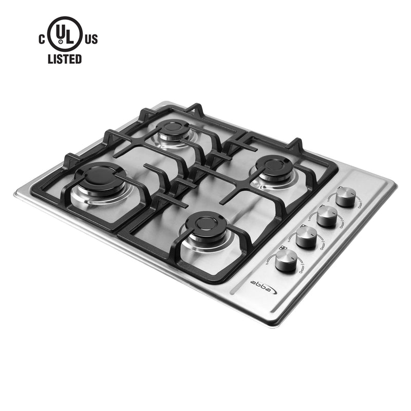 Stainless Steel Gas Cooktop 24"  With 4 Burners  - CG-4PLX