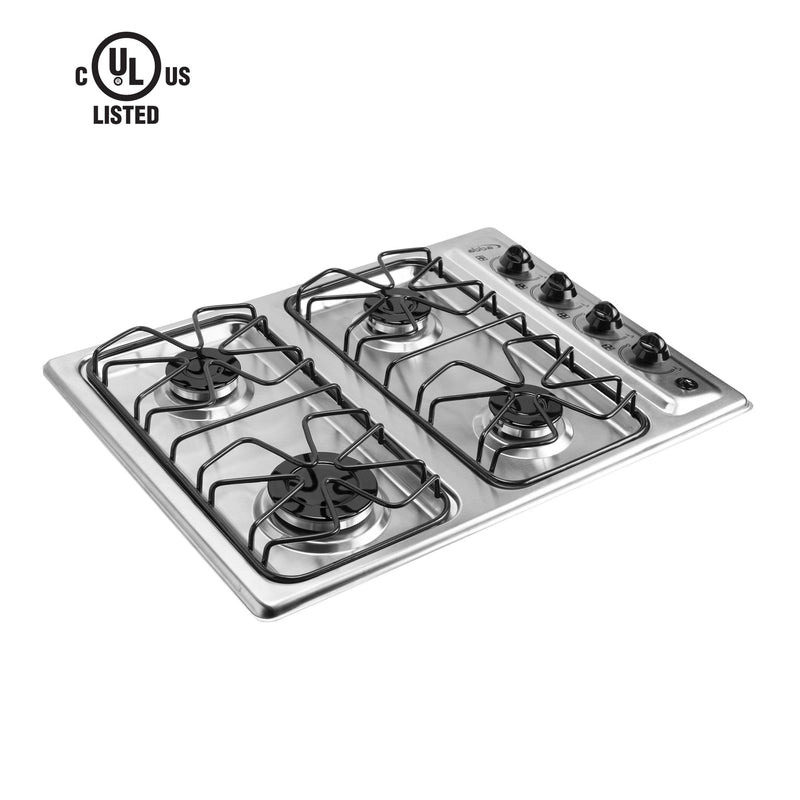 Stainless Steel Gas Cooktop  24" With 4 Burners - CG-401-3-EE
