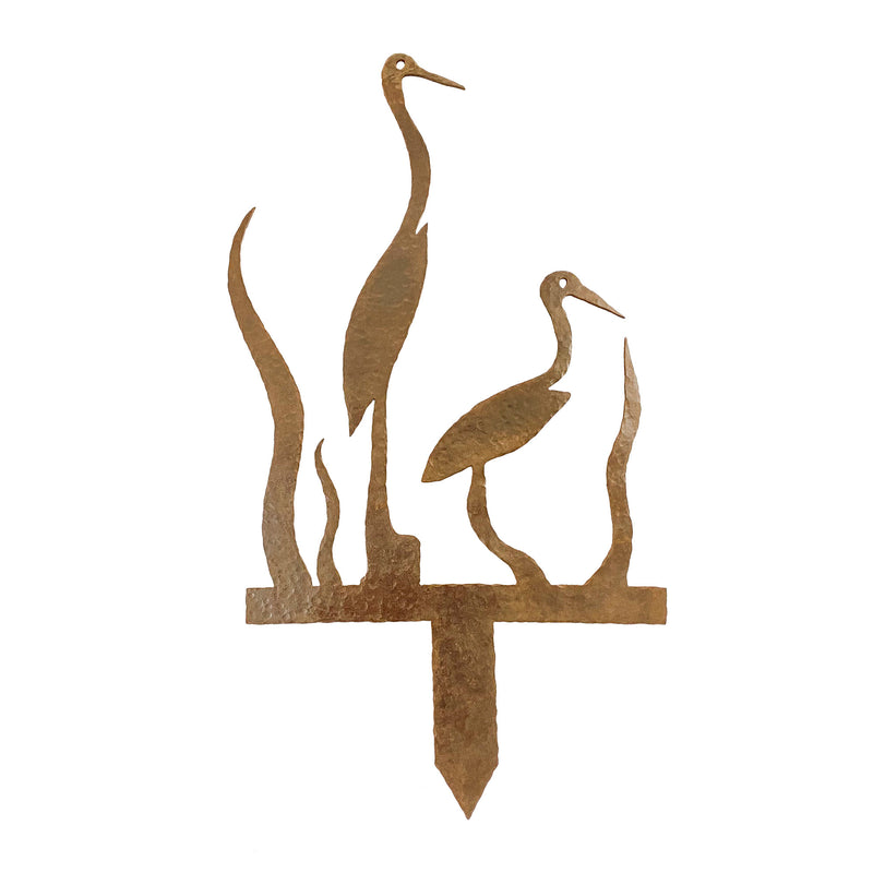 Hand Forged Bird´s Garden Stake Metal Sign | AIW-D-0003