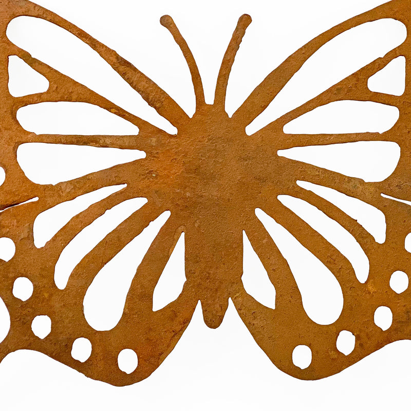 Hand Forged Wrought Iron  Butterfly Metal Sign Wall Decor