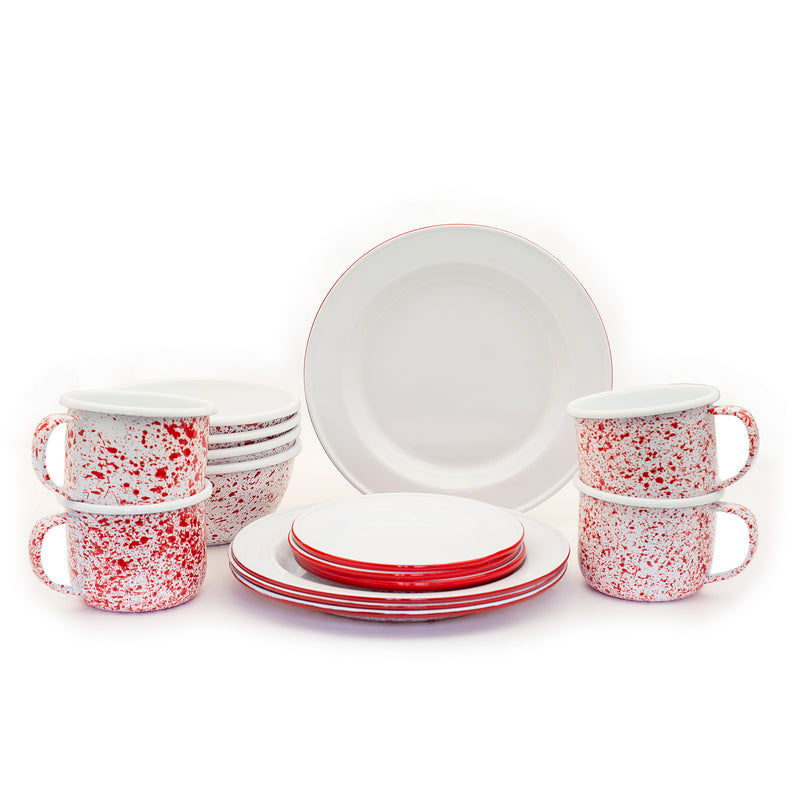 Hand Painted 16 Piece Dinnerware Set, Service for 4