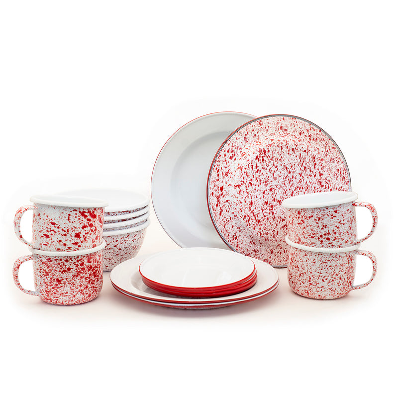 Hand Painted 16 Piece Dinnerware Set, Service for 4