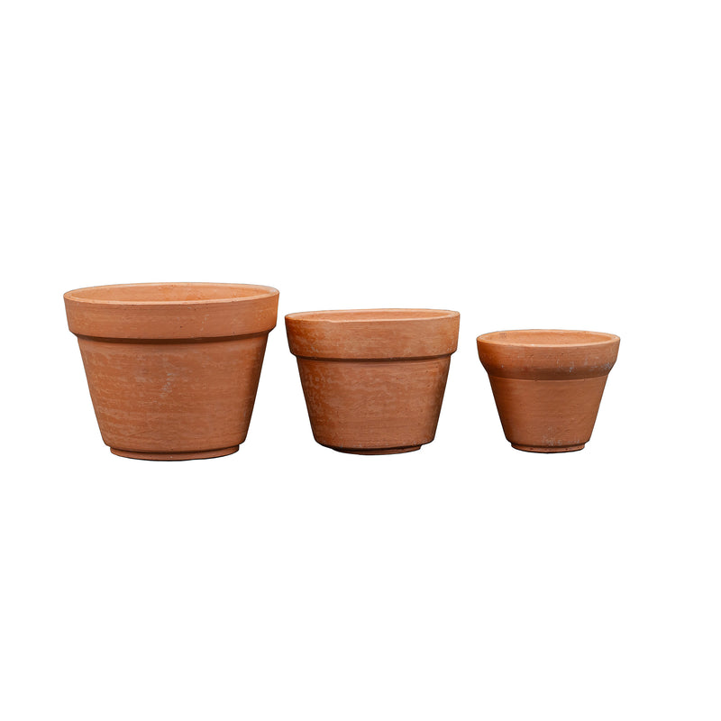Hand Made Set of 3 Terracotta Plant Pots