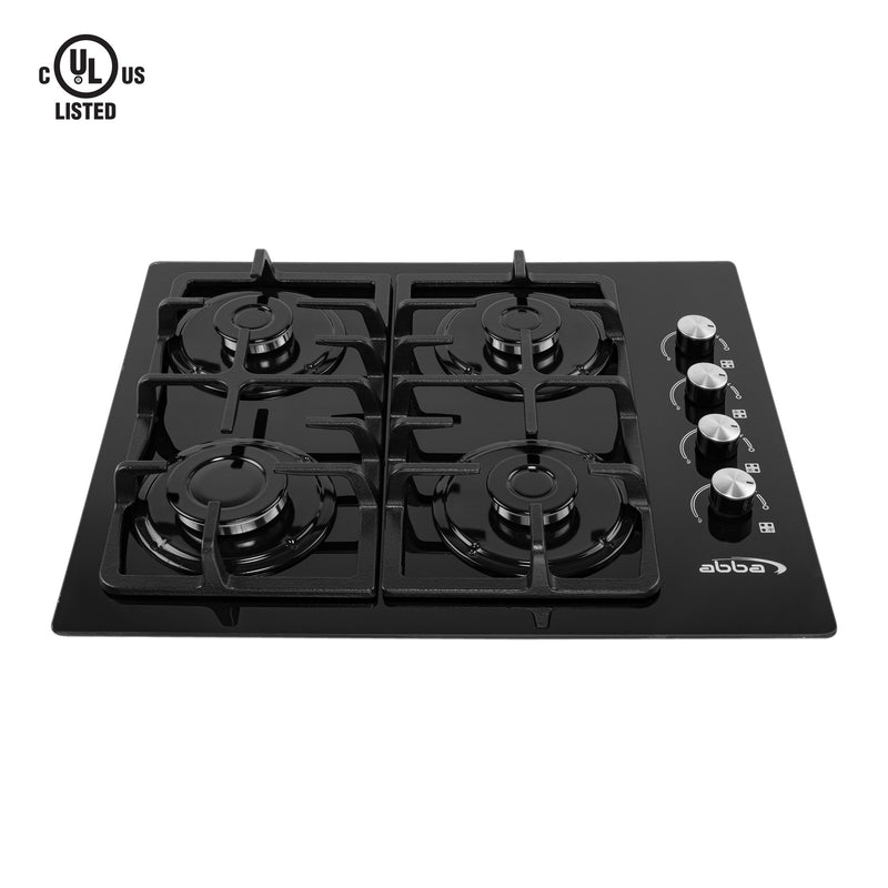 Gas on Glass Cooktop 24" with 4 Burners - CG-401-V4D