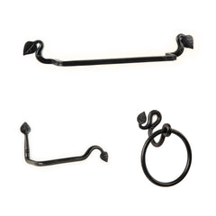 Nature Inspired Wall Mounted Wrought Iron Bathroom Accessories Set | AIW-BAS-003