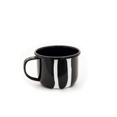 Enamel Mug Set, (4) Piece Enamelware Mug Set, Service for 4, Abstract