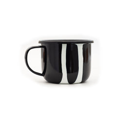 Enamel Mug Set, (4) Piece Enamelware Mug Set, Service for 4, Abstract