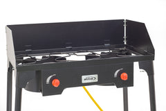 ABBA Two Burner Camping High-Pressure Propane Stove– 75.000 BTU Cooking Burner – Perfect for Camping and Outdoor Activities – 30.5” X 32” X 16”