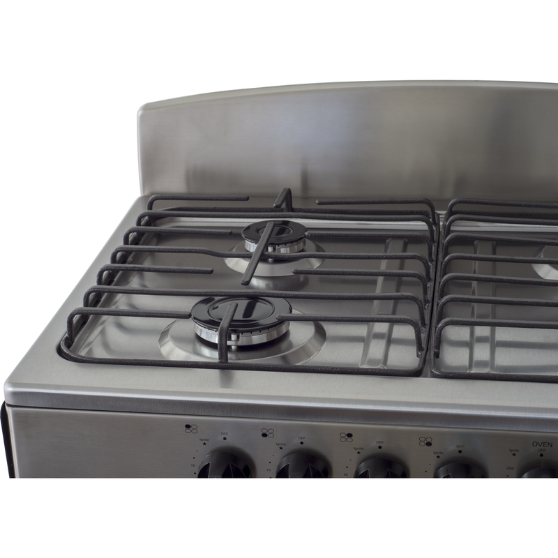 Master-Chef - 30" Stainless Steel B Gas Space Saver Range with 4.0 CFT Oven Capacity - Italian SABAF Sealed Burners, 2 Ultra-Fast, 2 Fast – Easy to Clean, Iron Grates, Cool Knobs - L 21" W 30" H 41"