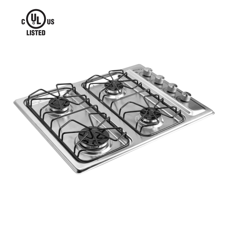 Stainless Steel Gas Cooktop 24" With 4 Burners - CG-401-3-EA