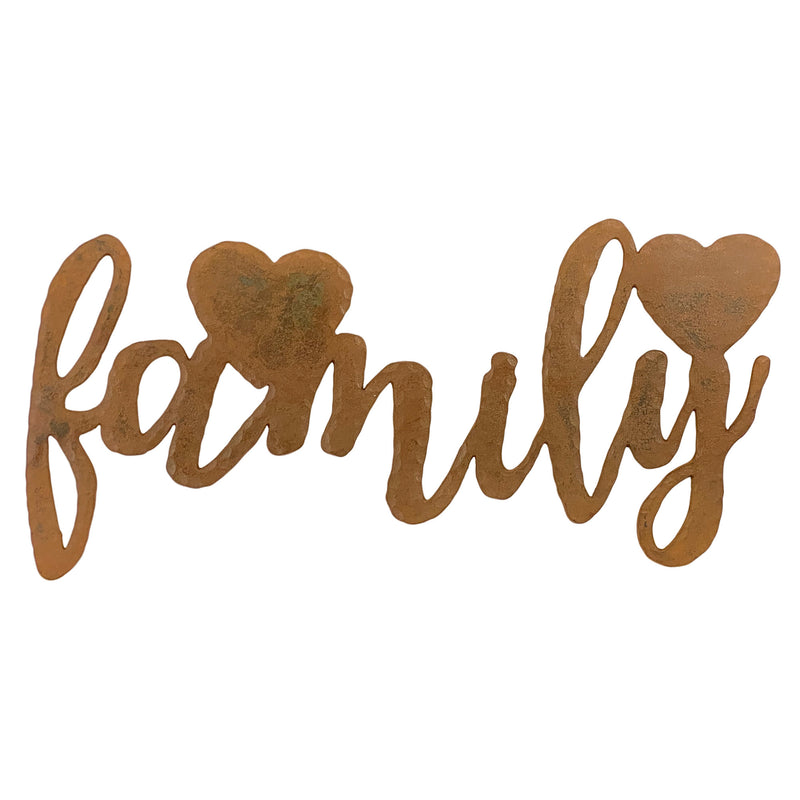 Hand Hammered Family Metal Sign Wall Decor | AIW-D-0001