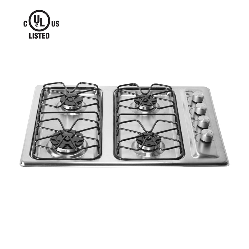 Stainless Steel Gas Cooktop 24" With 4 Burners - CG-401-3-EA