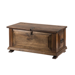 Reclaimed Wood Coffee Table Trunk with  Wrought Iron Hardware and Storage -  FWTK 0003