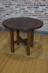 Copy of Barnwood Side Table - Round Dimpled Copper Top