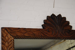 Barn Wood Mirror - Floral Carving