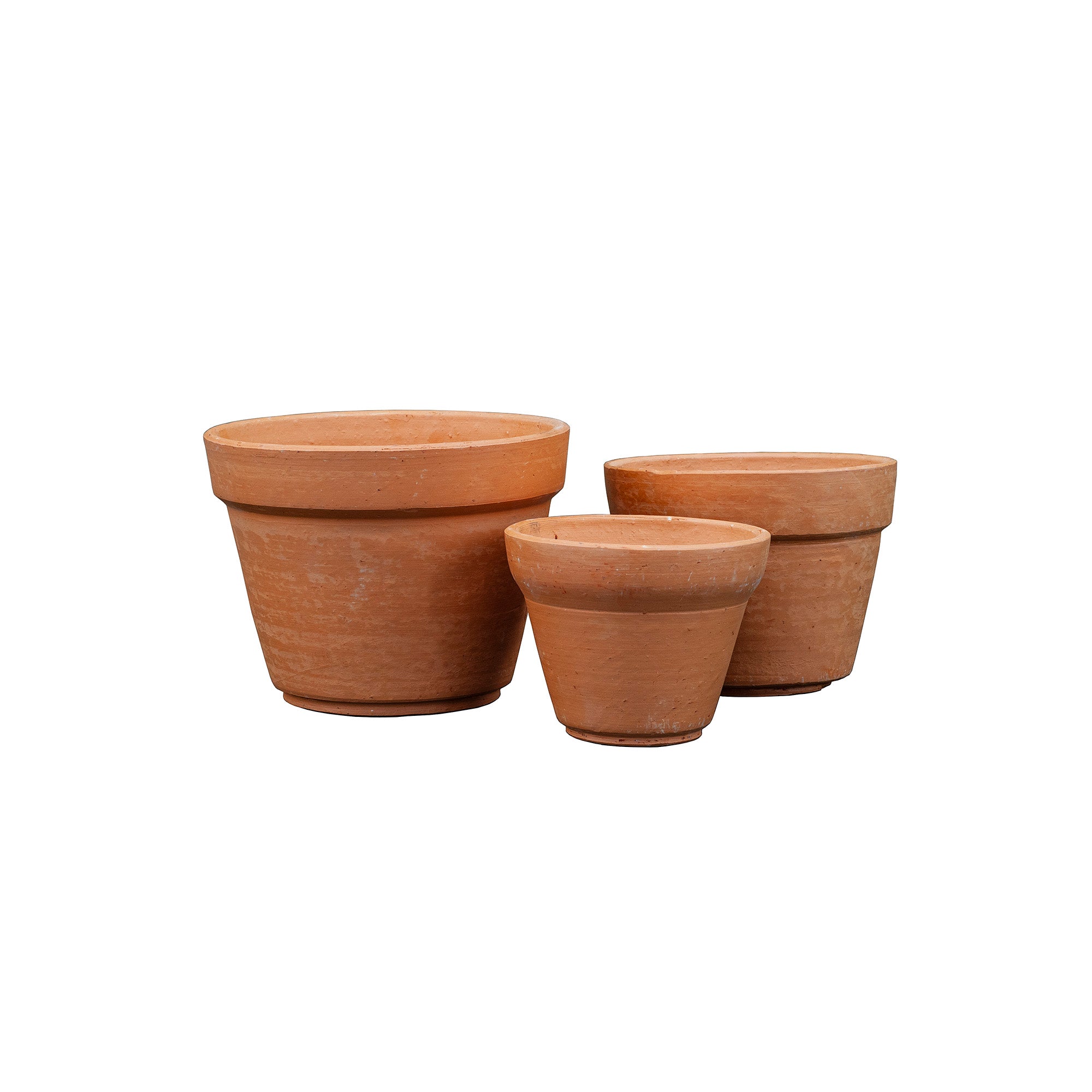 set of 3 plant pots Hand Made Set of 3 Terracotta Plant Pots