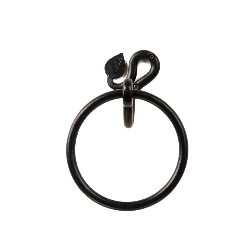 Nature Inspired Wall Mounted Forged Iron Towel Ring | AIW-BA003TR