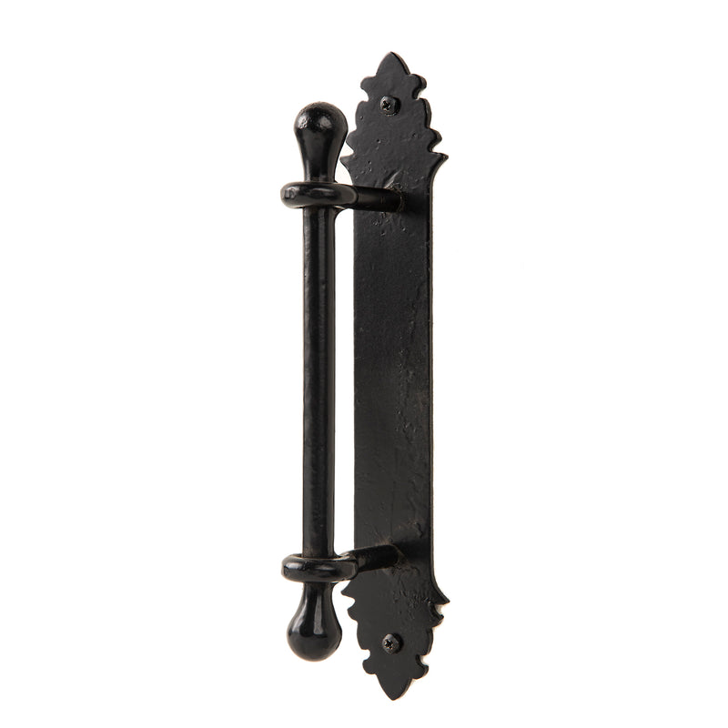 11-in L Wrought Iron Door Handle Push / Pull Plate | AIW-0015