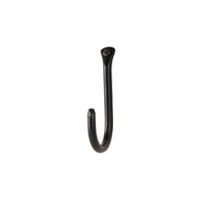 Round Bar Design Wrought Iron Hook 5-in L | AIW-HOR-4