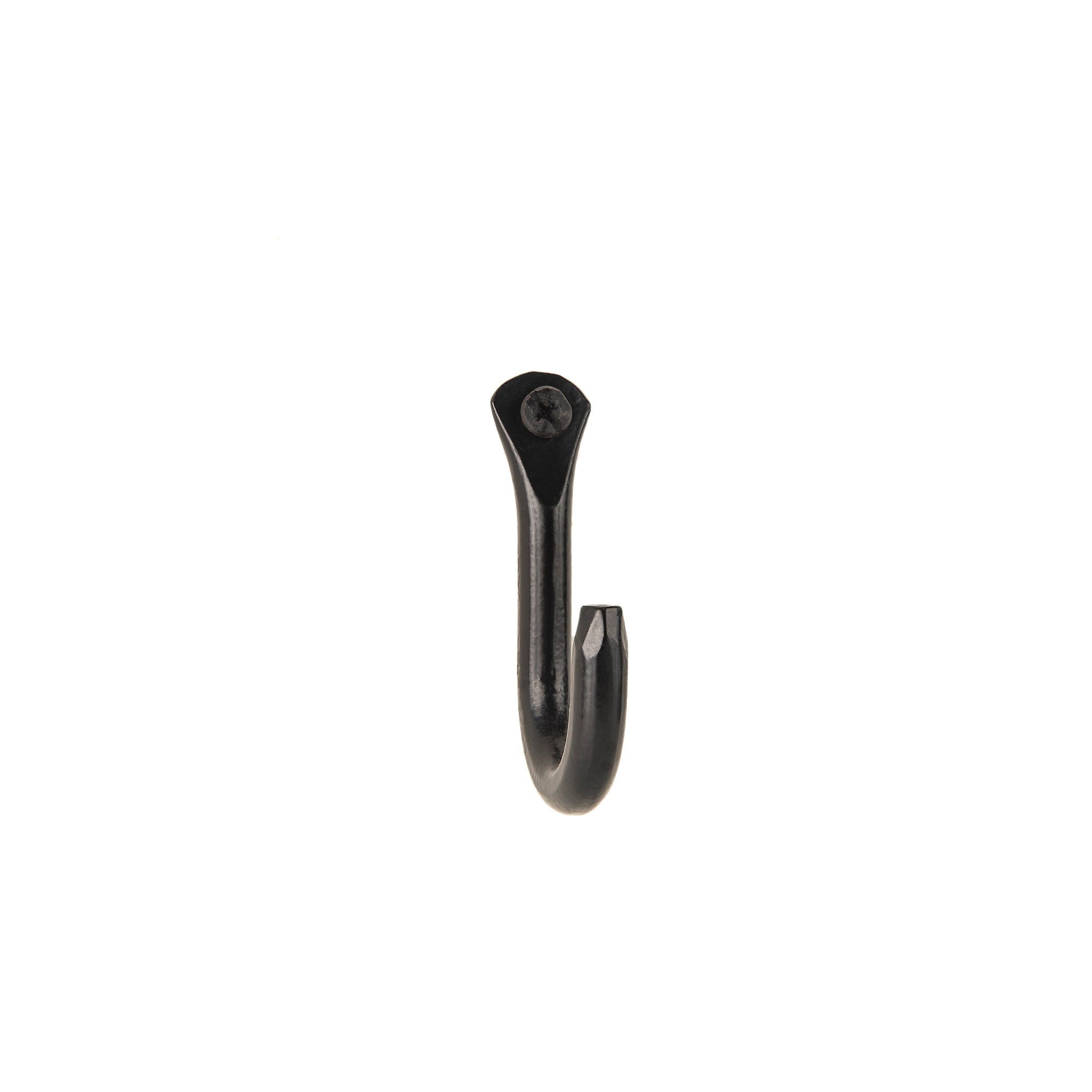 3 x Screw In Ceiling Hook Hand Forged Rustic Iron Black Wax Hook