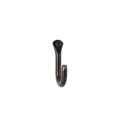 Round Bar Design Wrought Iron Hook 3-in L | AIW-HOR-2