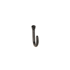 Round Bar Design Wrought Iron Hook 2-in L | AIW-HOR-1