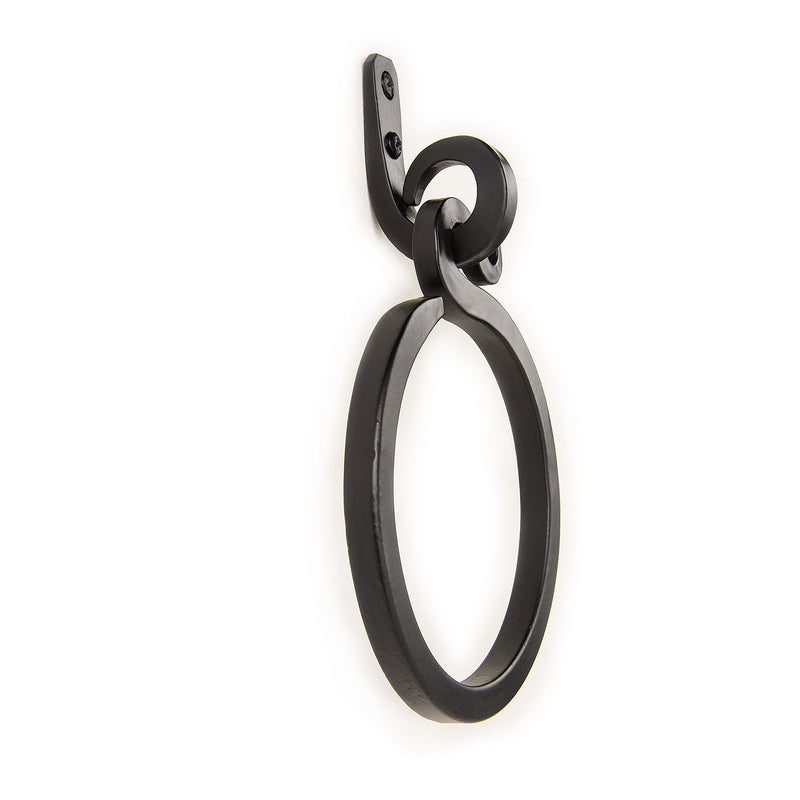 Curved Pointed Inspired Wall Mounted Forged Iron Towel Ring | AIW-BA001TR
