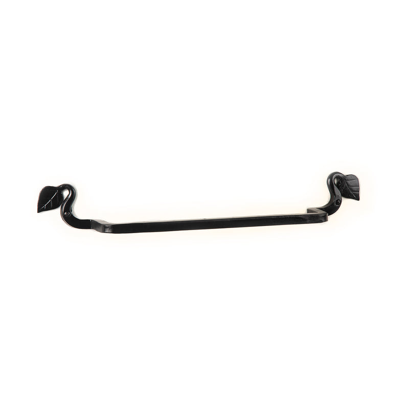 Nature Inspired Wall Mounted Wrought Iron Towel Bar 21-in W | AIW-BA003TB