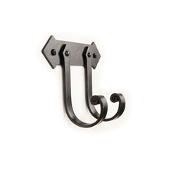 Wrought Iron Arrow Plate Double Hook | AIW-H2C