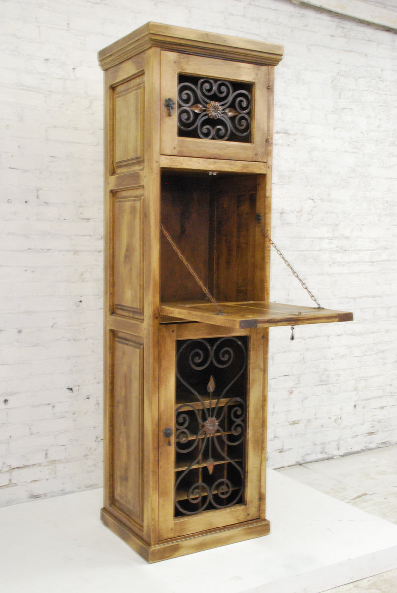 Barn Wood Vertical Bar Cabinet- BH-001