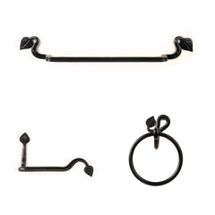 Nature Inspired Wall Mounted Wrought Iron Bathroom Accessories Set | AIW-BAS-003