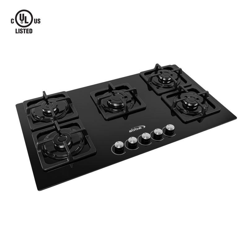 Gas on Glass Cooktop 36"  with 5 Burners - CG-601-V5S