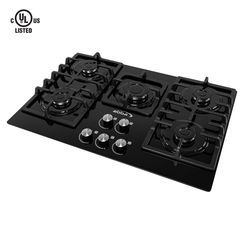 Gas on Glass Cooktop 30"  With 5 Burners - Glass - CG-501-V5D