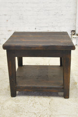 Barn Wood Side Table - Bottom Shelf