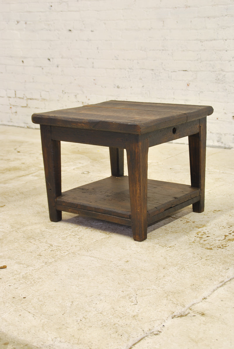 Barn Wood Side Table - Bottom Shelf