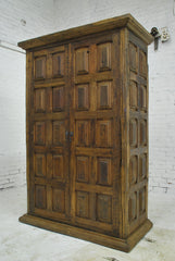 Barn Wood Armoire - Rectangle Panel Carving AR-009