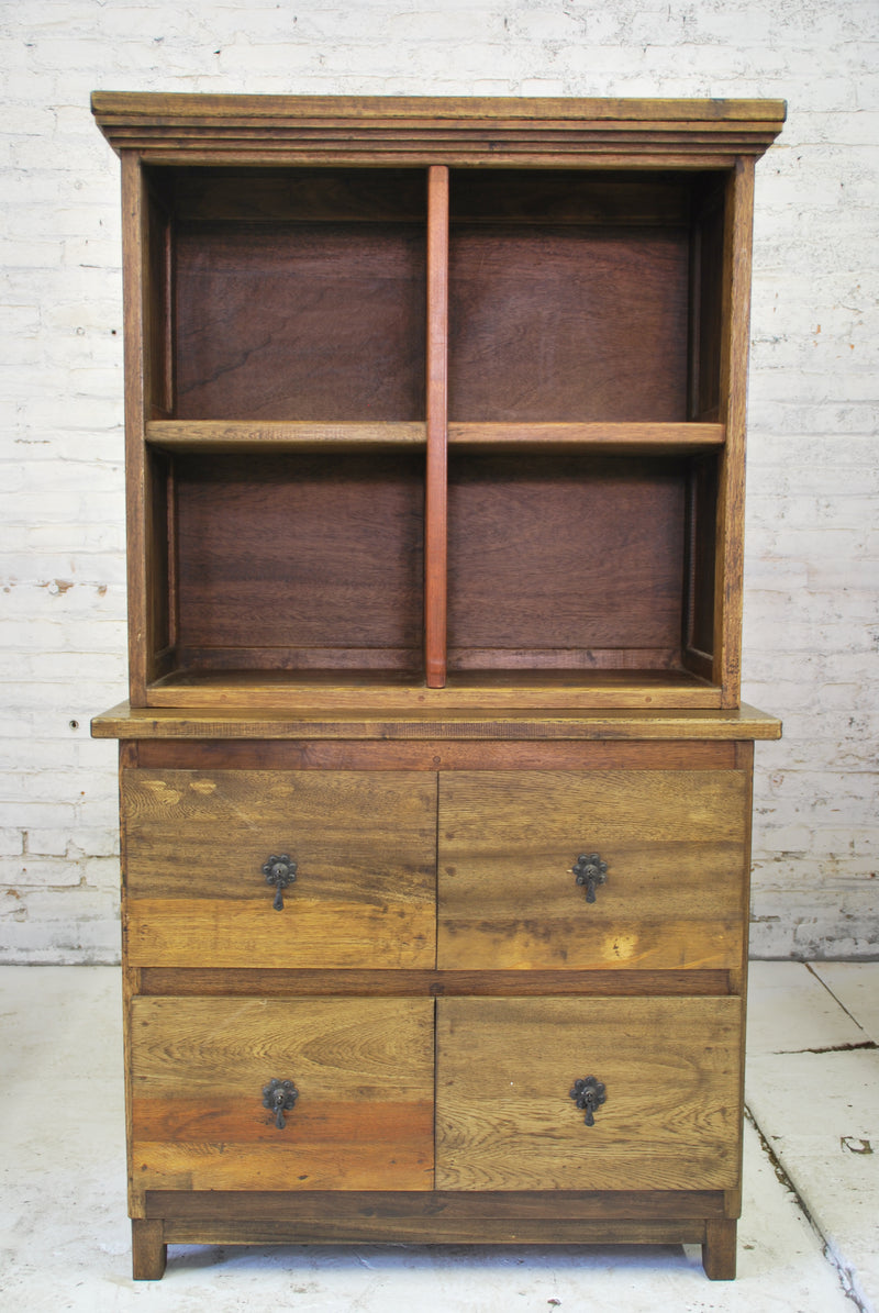 Barn Wood Bookcase - Cabinet Base
