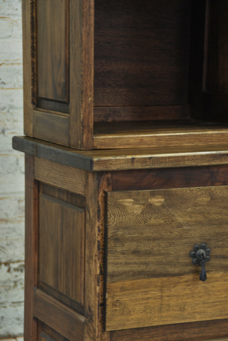 Barn Wood Bookcase - Cabinet Base