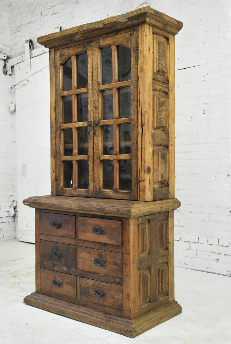 Barn Wood Hutch - Full Glass Display